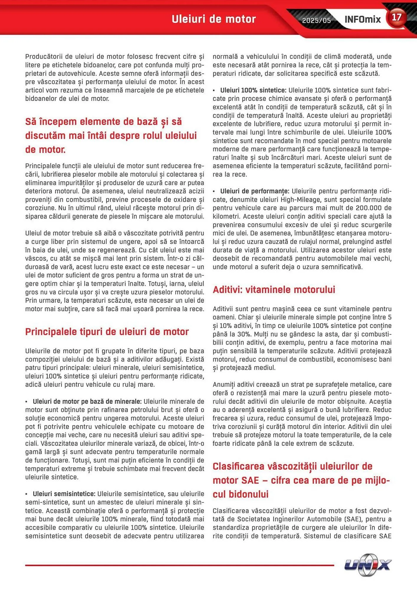 Catalog Catalog UNIX Auto de la 1 mai până la 31 mai 2025 - Revista Pagina 17