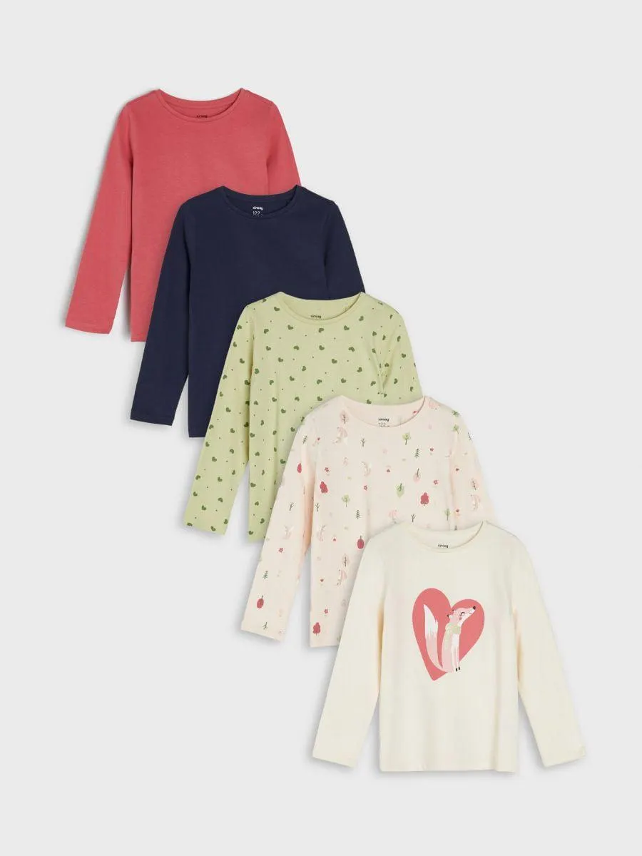 Set de 5 tricouri cu mânecă lungă