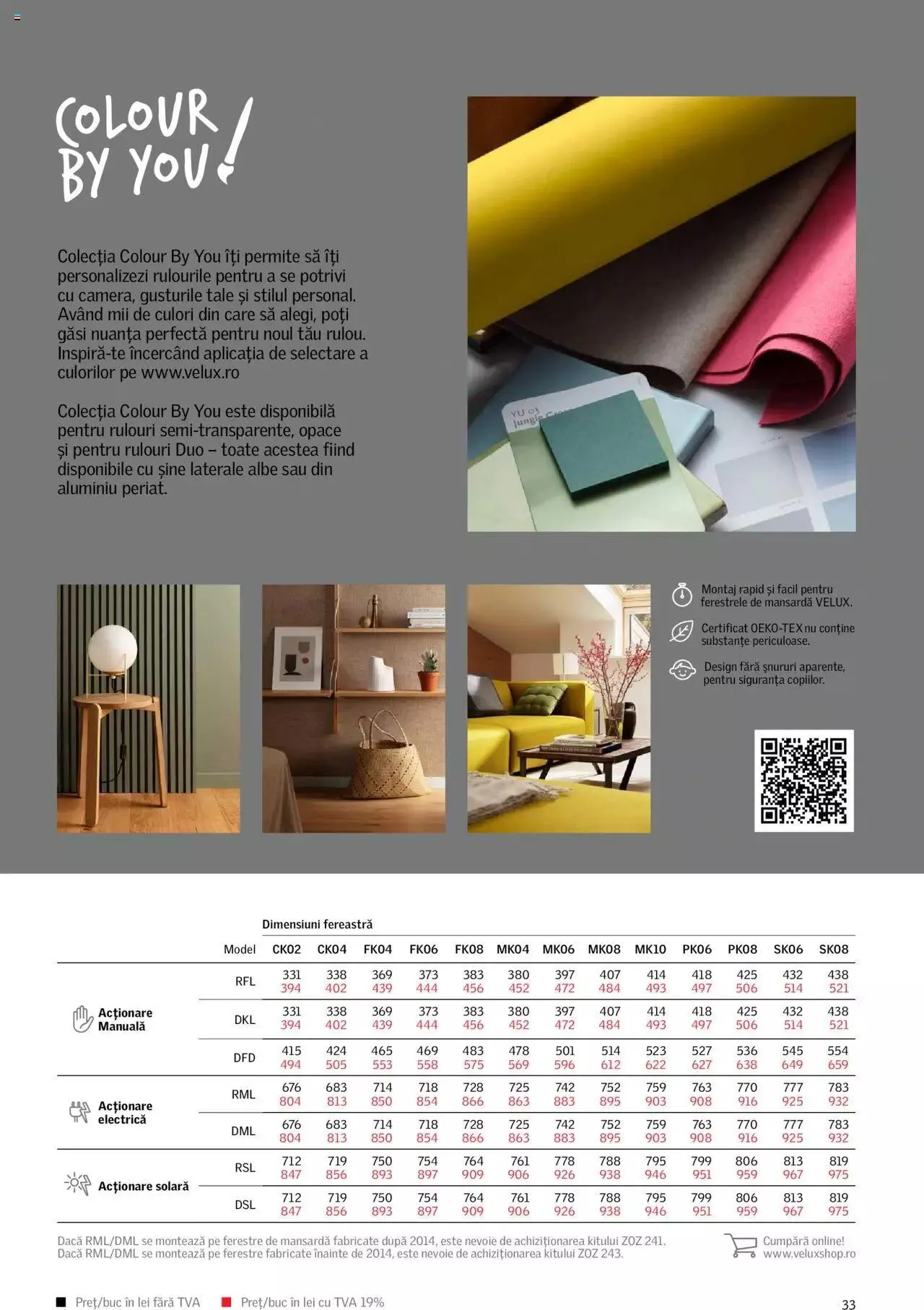 Catalog Velux catalog - Rulouri şi rolete 2022 de la 7 martie până la 31 decembrie 2023 - Revista Pagina 33