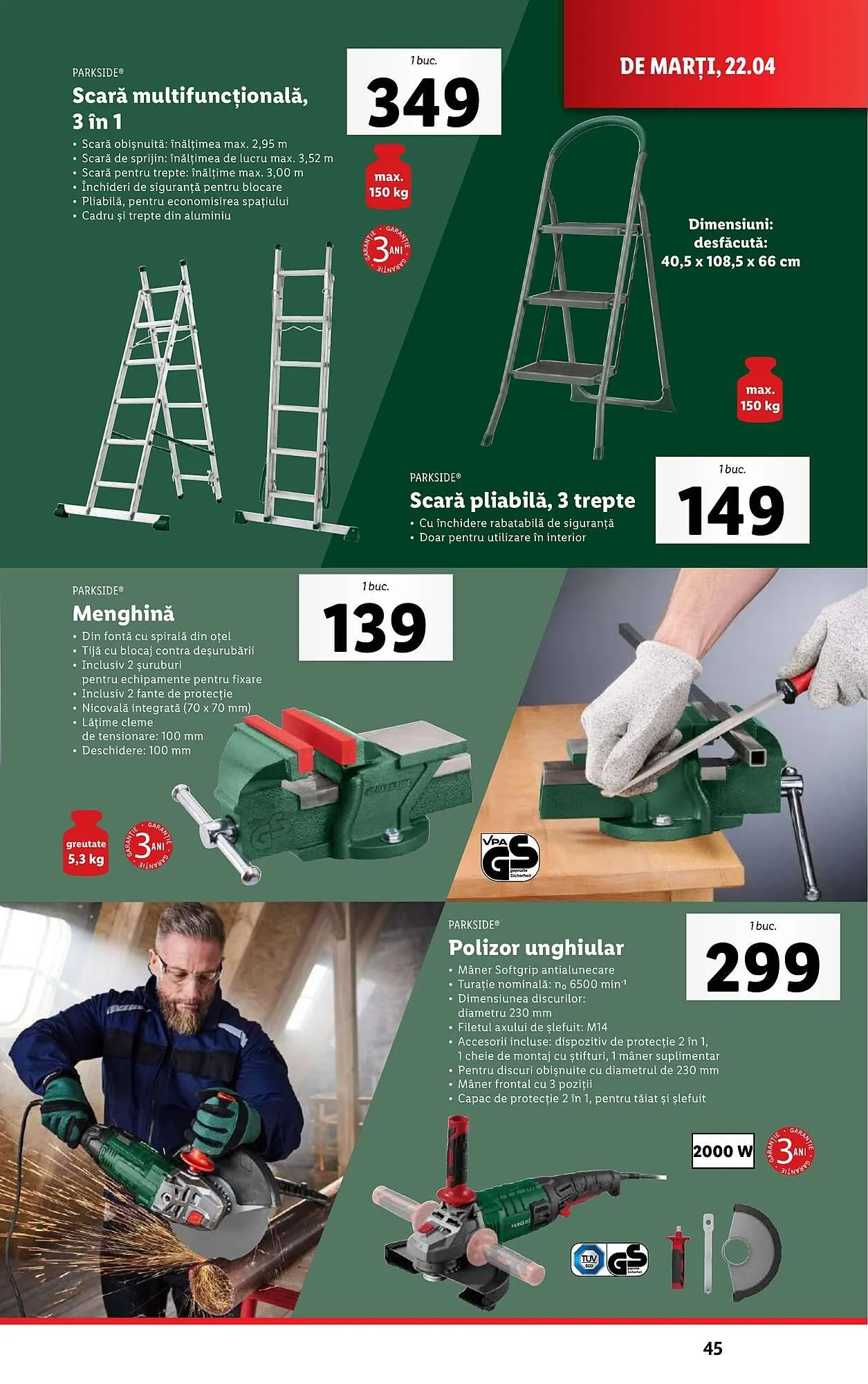 Catalog Catalog Lidl de la 22 aprilie până la 27 aprilie 2025 - Revista Pagina 45