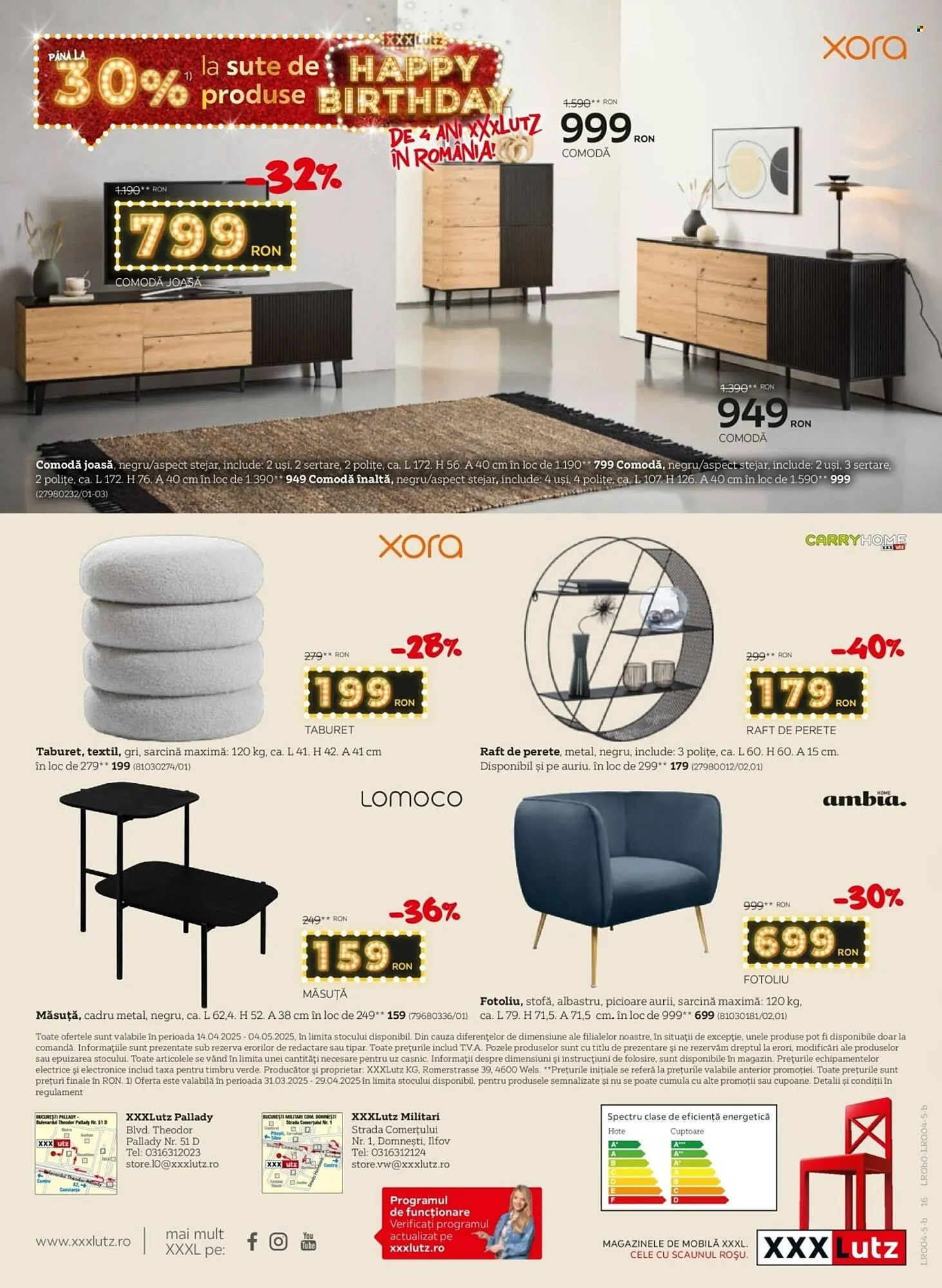 Catalog Catalog XXXLutz de la 14 aprilie până la 4 mai 2025 - Revista Pagina 16