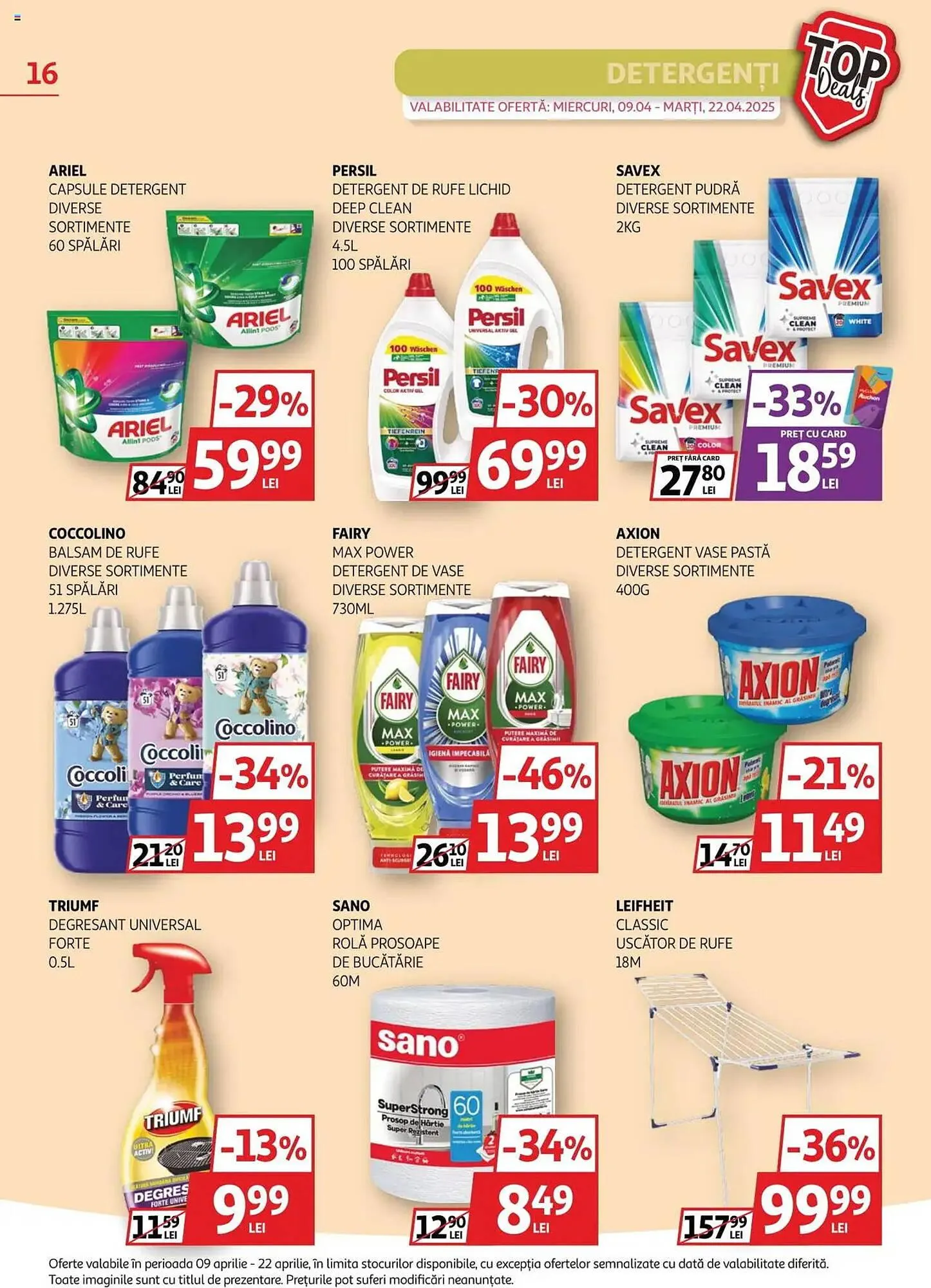 Catalog Catalog Auchan de la 9 aprilie până la 22 aprilie 2025 - Revista Pagina 16