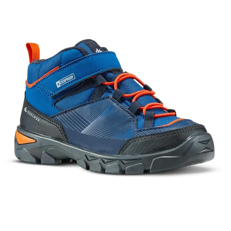 Scarpe trekking bambino MH120 MID impermeabili blu