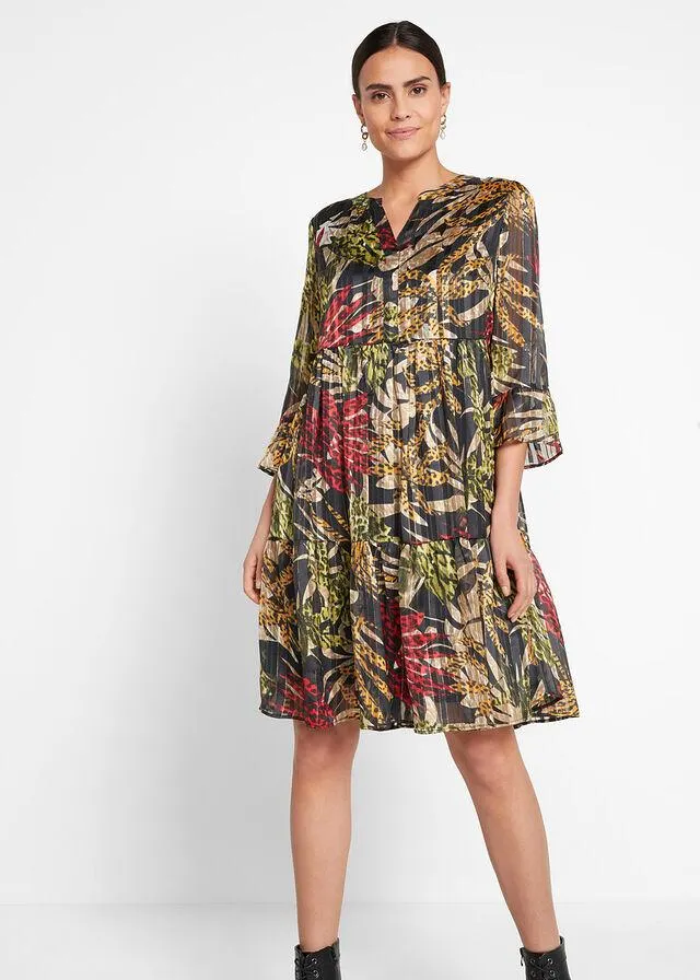 Rochie cu print vegetal