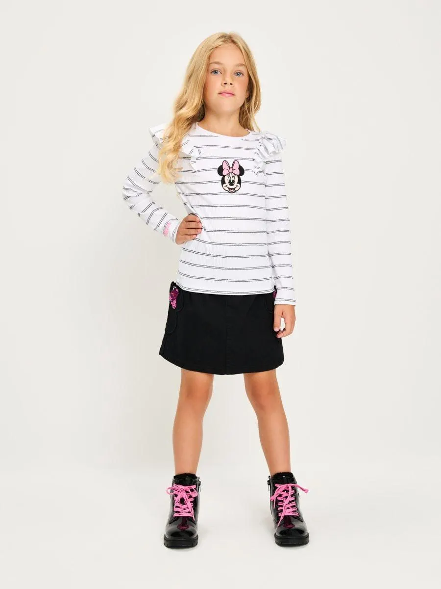 Tricou Minnie Mouse, cu mânecă lungă