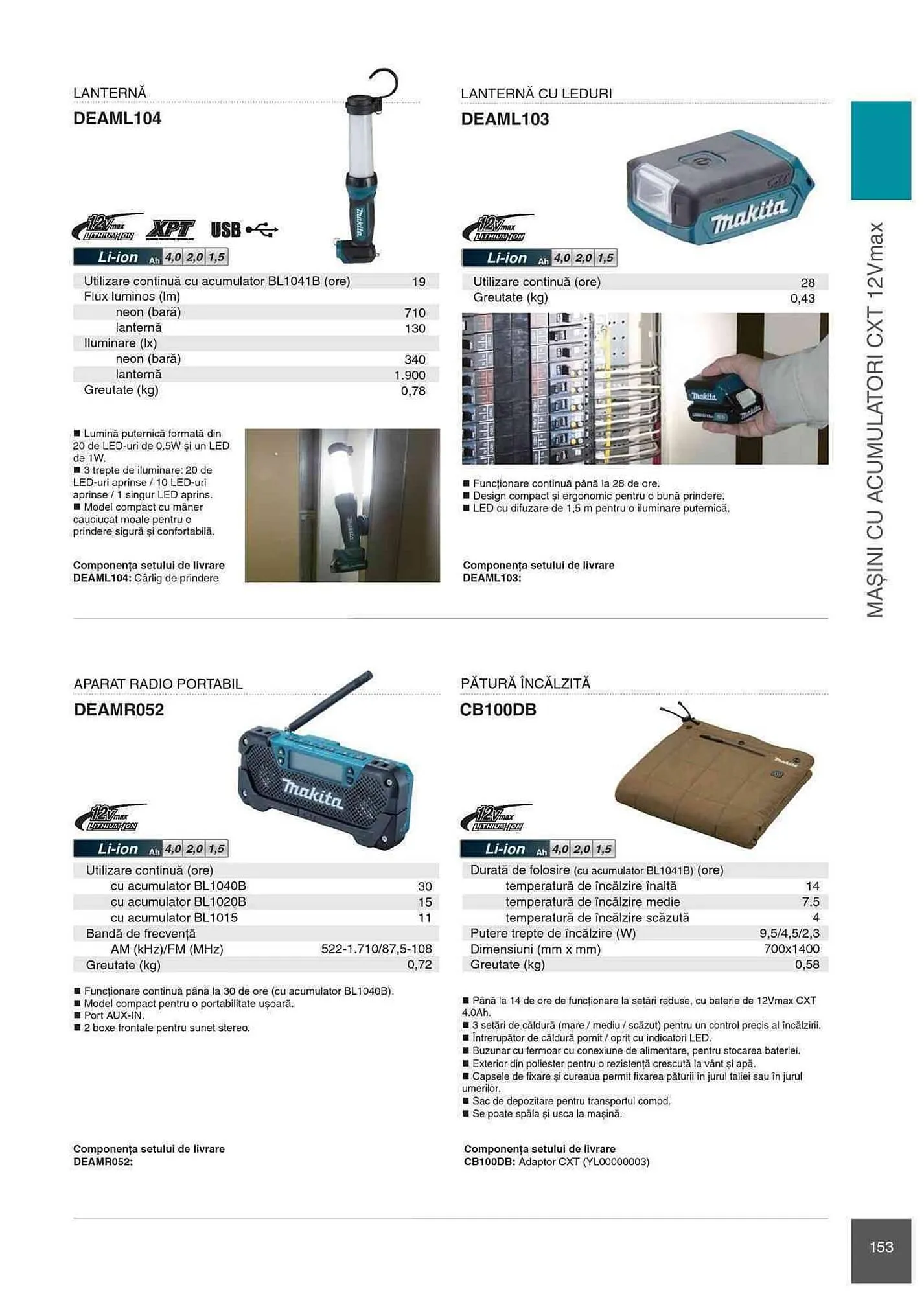 Catalog Makita catalog de la 1 ianuarie până la 31 decembrie 2023 - Revista Pagina 153