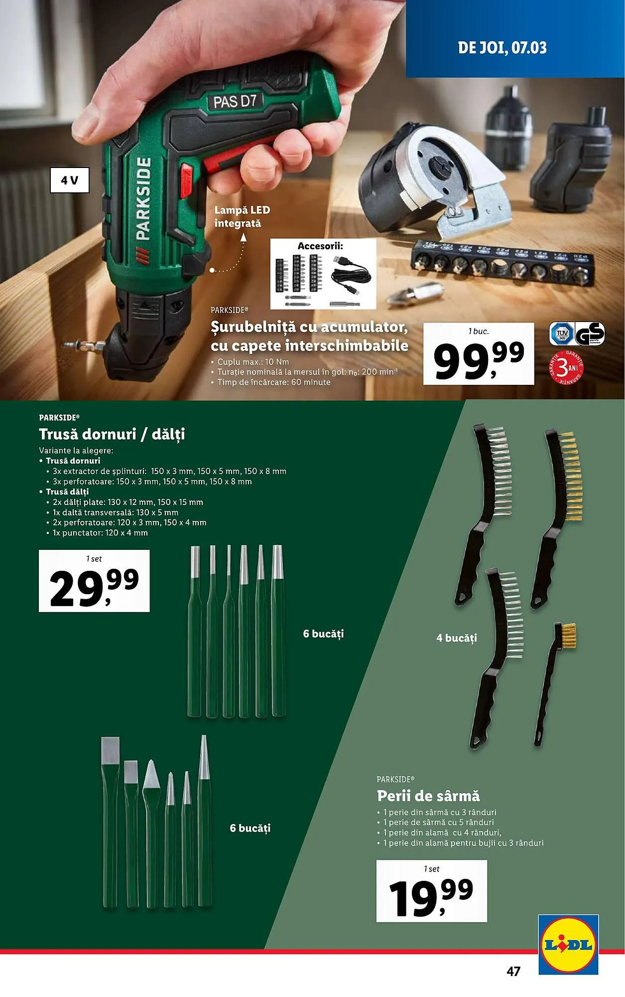 Catalog Lidl catalog de la 4 martie până la 10 martie 2024 - Revista Pagina 47