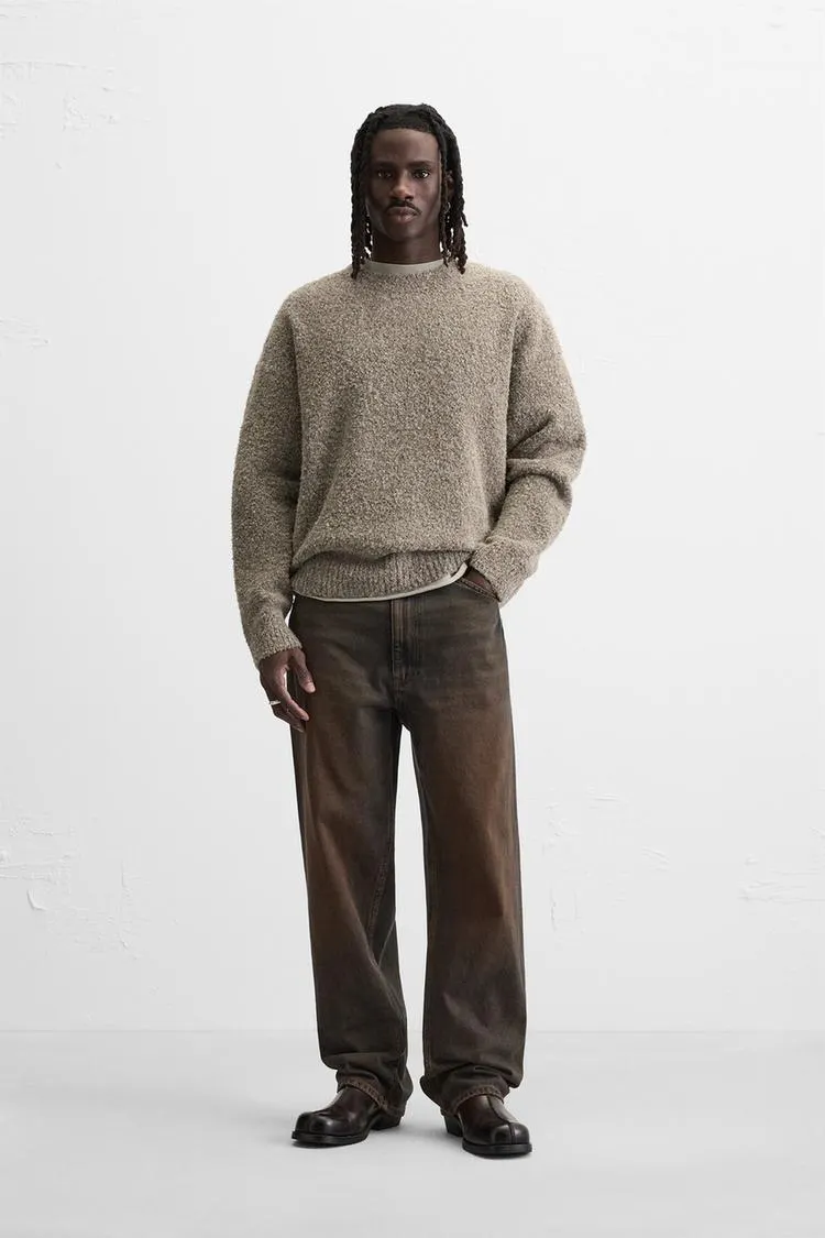 PULOVER CU TEXTURĂ BUCLÉ