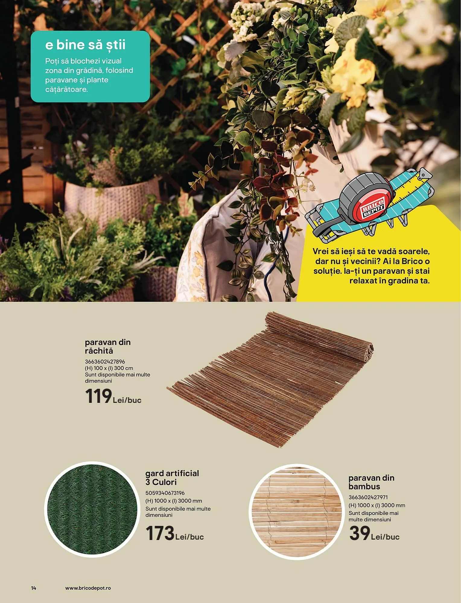 Catalog Catalog Brico Depôt de la 9 mai până la 22 aprilie 2025 - Revista Pagina 14
