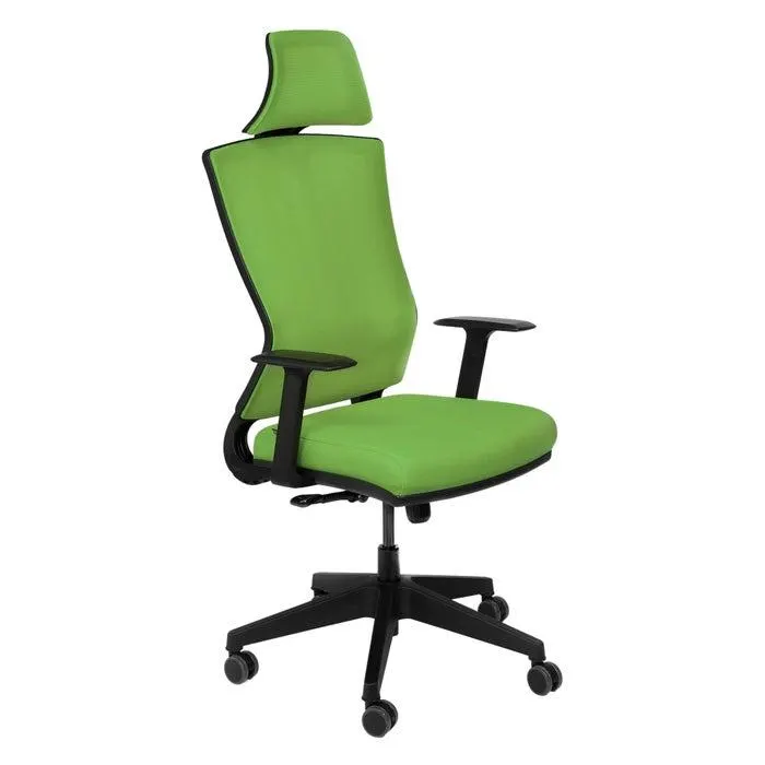 Scaun birou ergonomic Genova, rotativ, mesh, verde