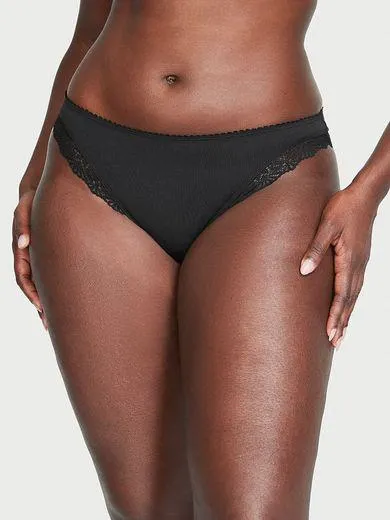 Chiloți Bikini cu dantelă în partea din spate, din bumbac elastic
