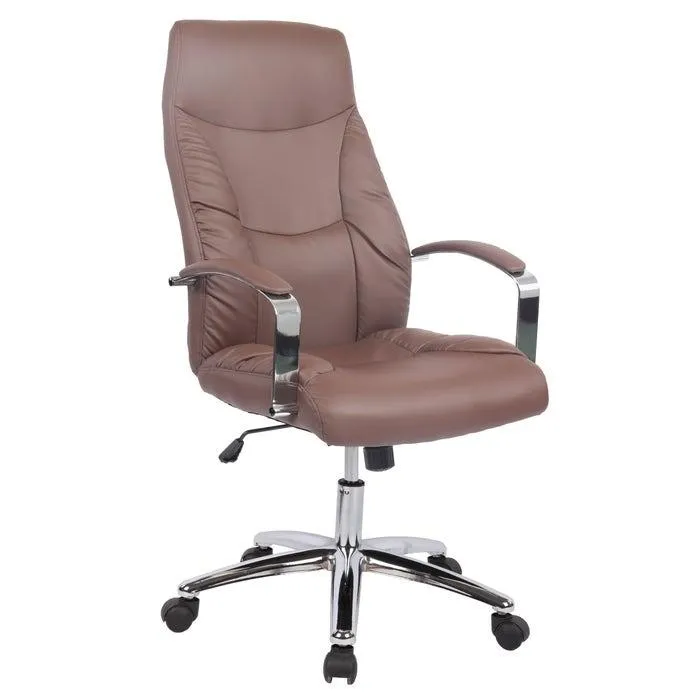 Scaun birou directorial US62, rotativ, imitatie piele, maro