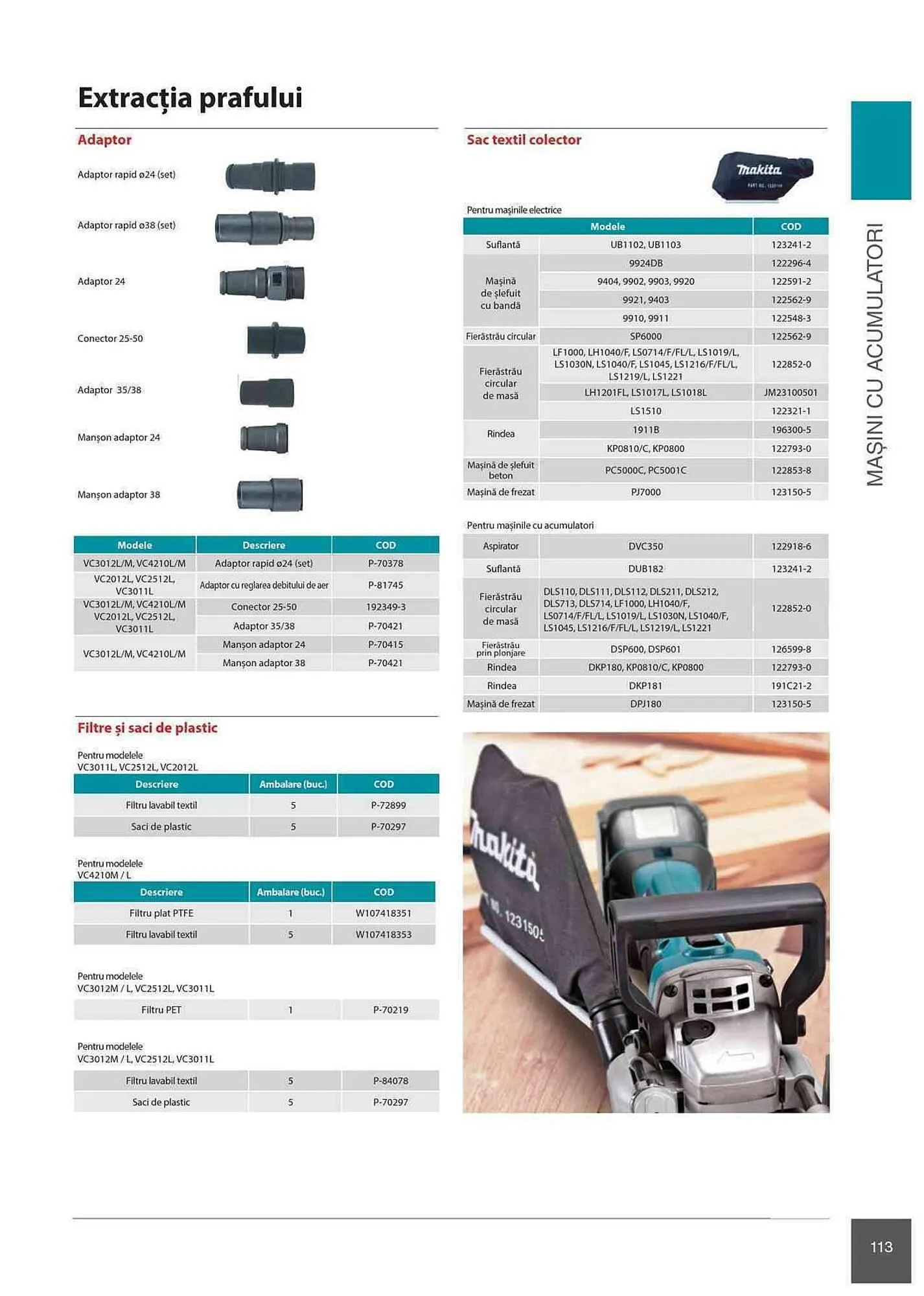 Catalog Makita catalog de la 1 ianuarie până la 31 decembrie 2023 - Revista Pagina 113