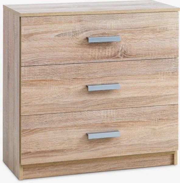 Comodă 3 sertare TAPDRUP stejar deschis