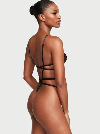 Piesă Teddy fără căptușeală, cu anchior și broderie în formă de cireșe