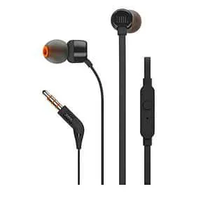 Casti JBL TUNE 110, Cu Fir, In-Ear, Microfon, negru