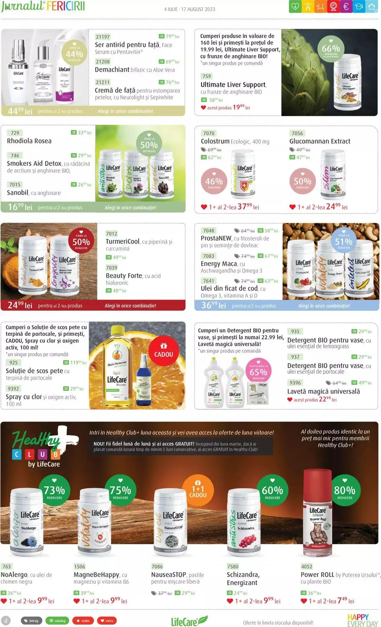 Catalog Life Care catalog - Jurnalul Fericirii Iulie/August de la 4 iulie până la 17 august 2023 - Revista Pagina 4