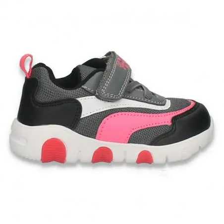 Pantofi sport pentru fetite, gri-roz - W770