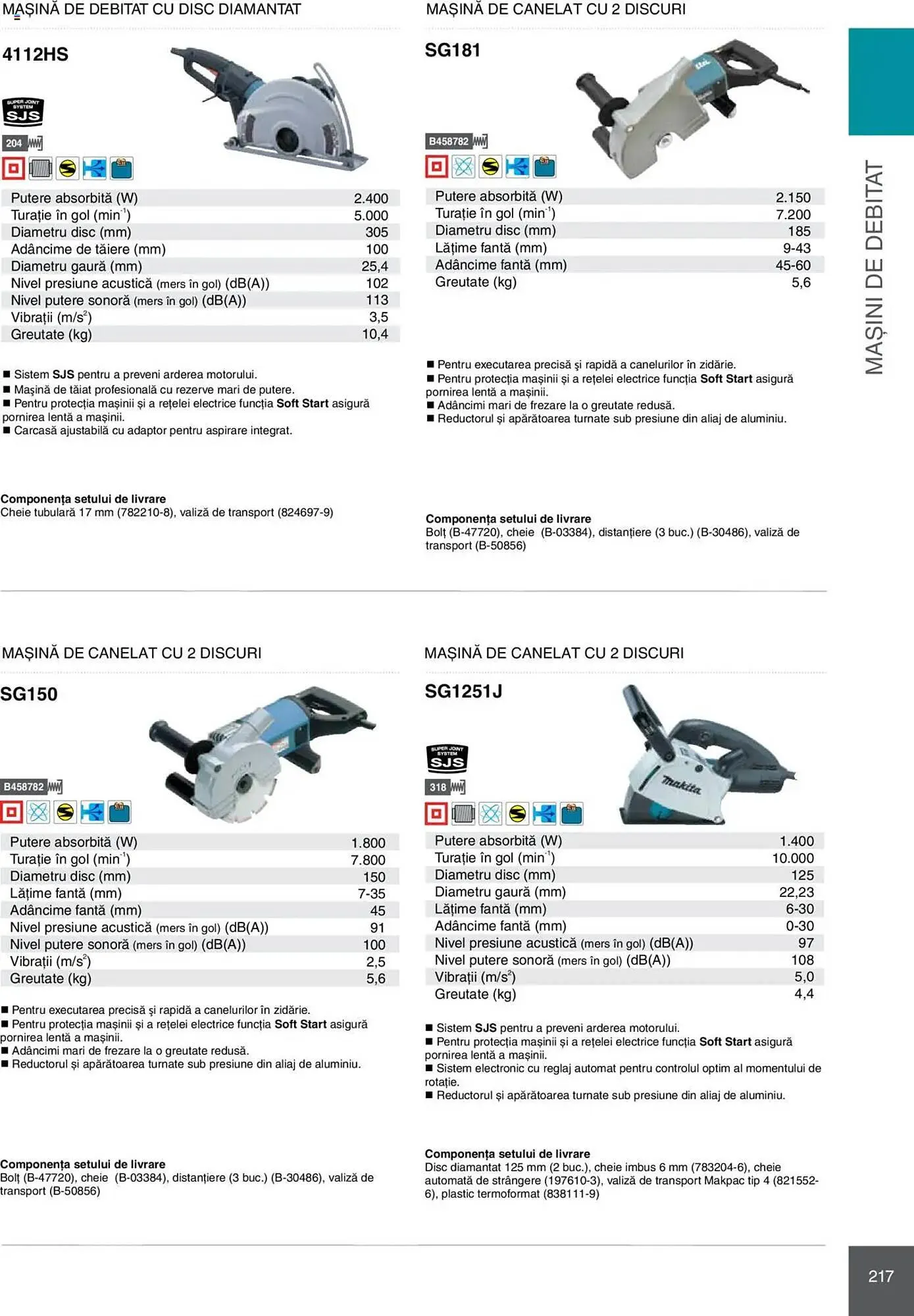 Catalog Catalog Makita de la 8 ianuarie până la 31 decembrie 2025 - Revista Pagina 217