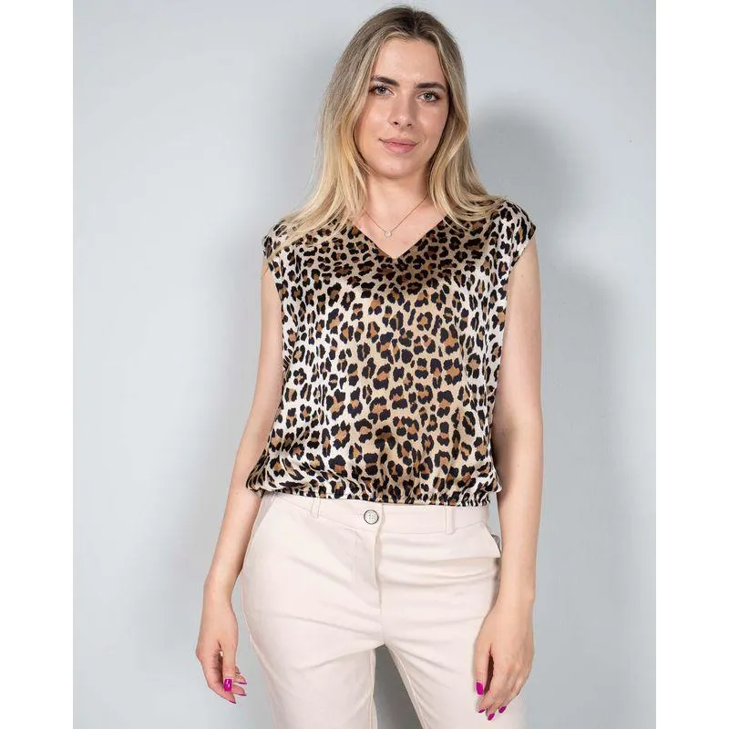 Bluza animal print fara maneci 24ZEN07002