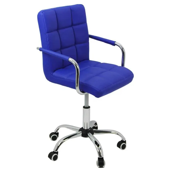 Scaun birou copii OFF 328, rotativ, imitatie piele, albastru, 1C