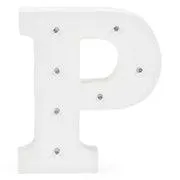 LITERA "P" Decor luminos din lemn pentru copii