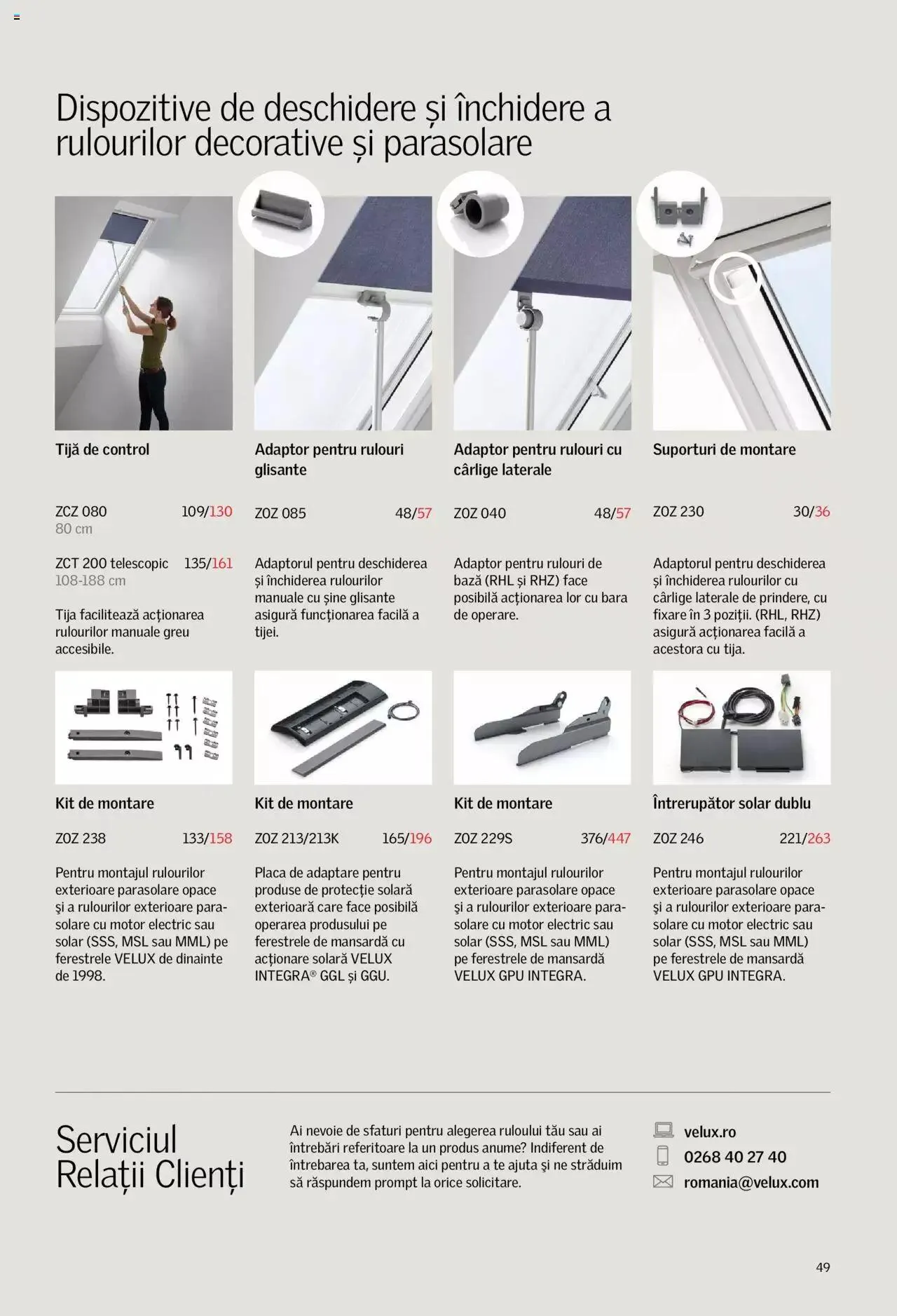 Catalog Velux catalog - Rulouri şi rolete 2022 de la 7 martie până la 31 decembrie 2023 - Revista Pagina 49