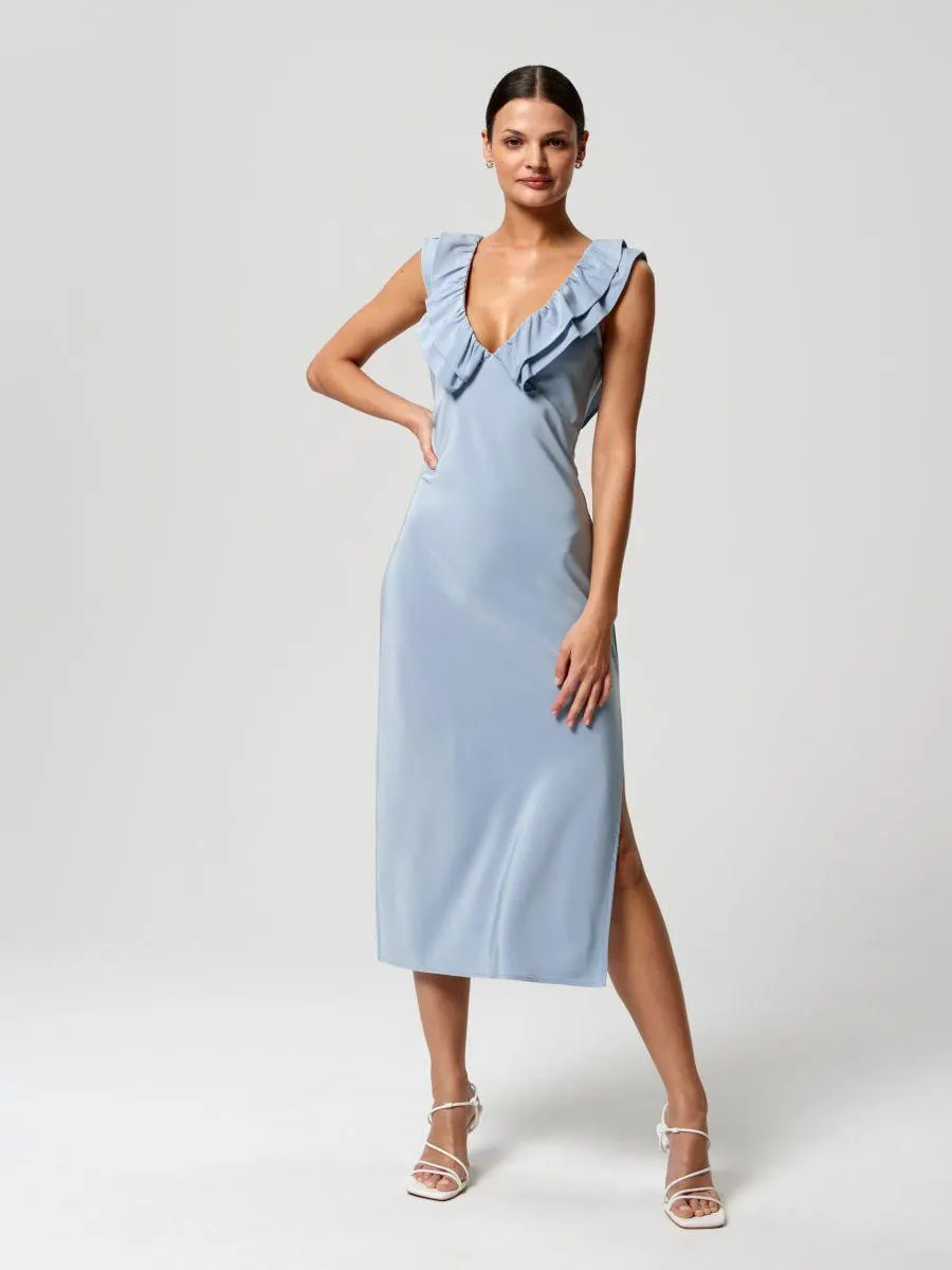 Rochie midi cu despicătură