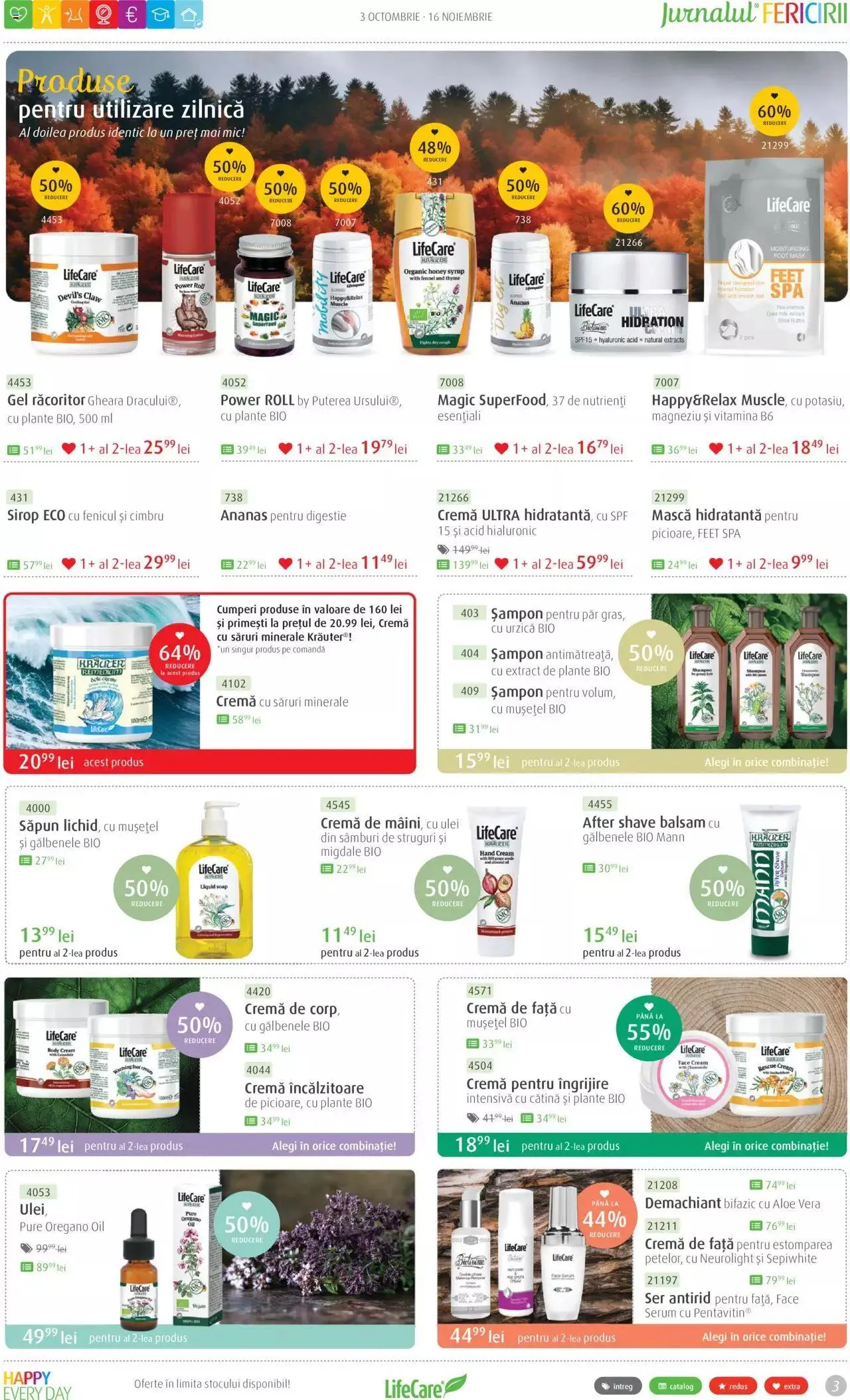 Catalog Life Care catalog - Jurnalul Fericirii Octombrie/Noiembrie de la 3 octombrie până la 16 noiembrie 2023 - Revista Pagina 3