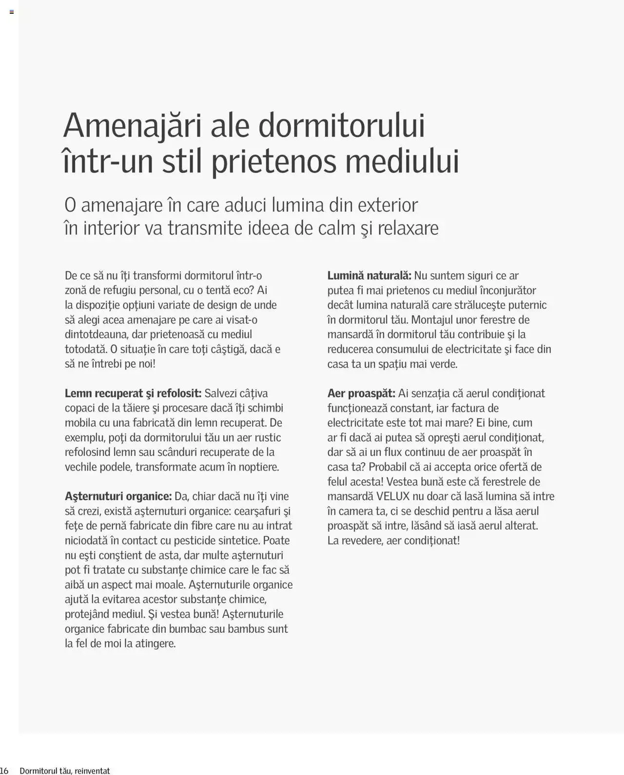 Catalog Velux catalog - Dormitorul tău reinventat de la 27 decembrie până la 31 decembrie 2023 - Revista Pagina 16