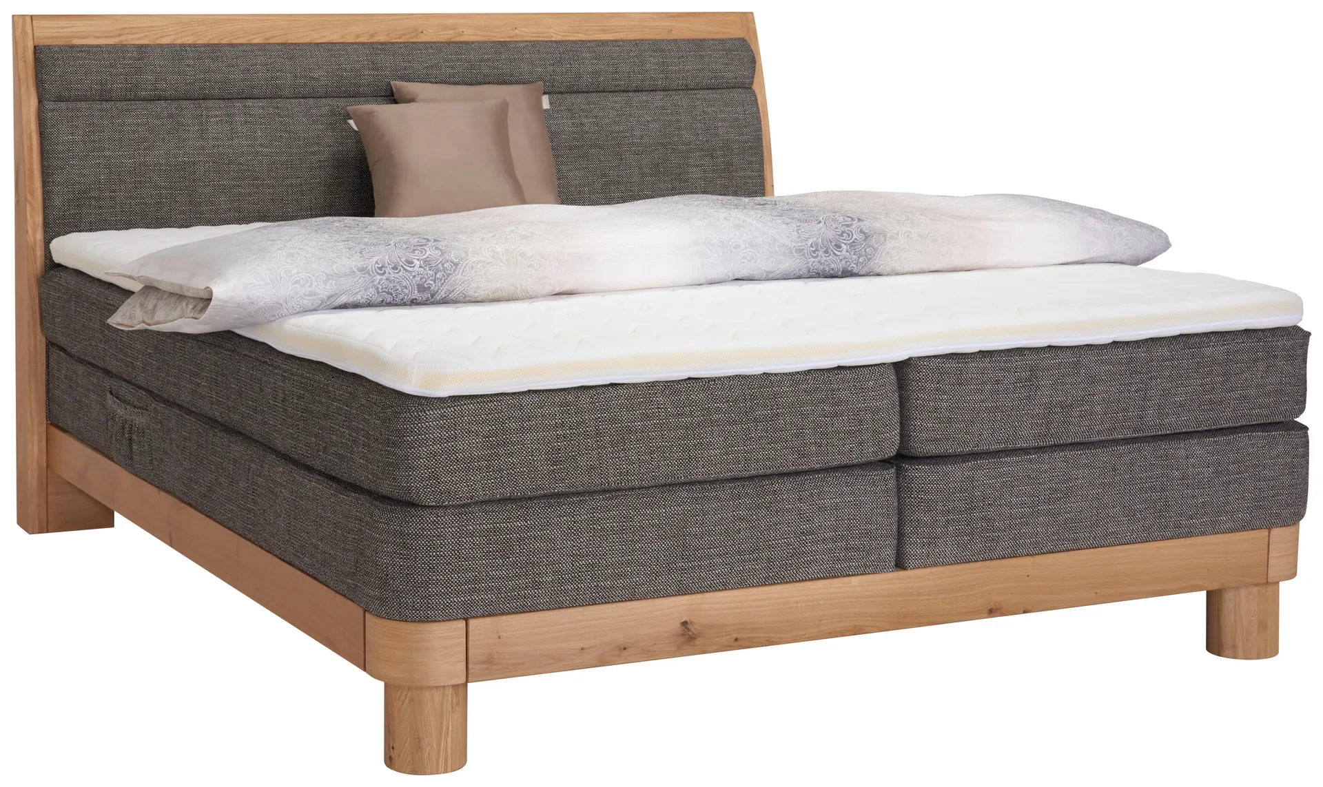 BOXSPRING 180/200 cm maro, culoare lemn stejar