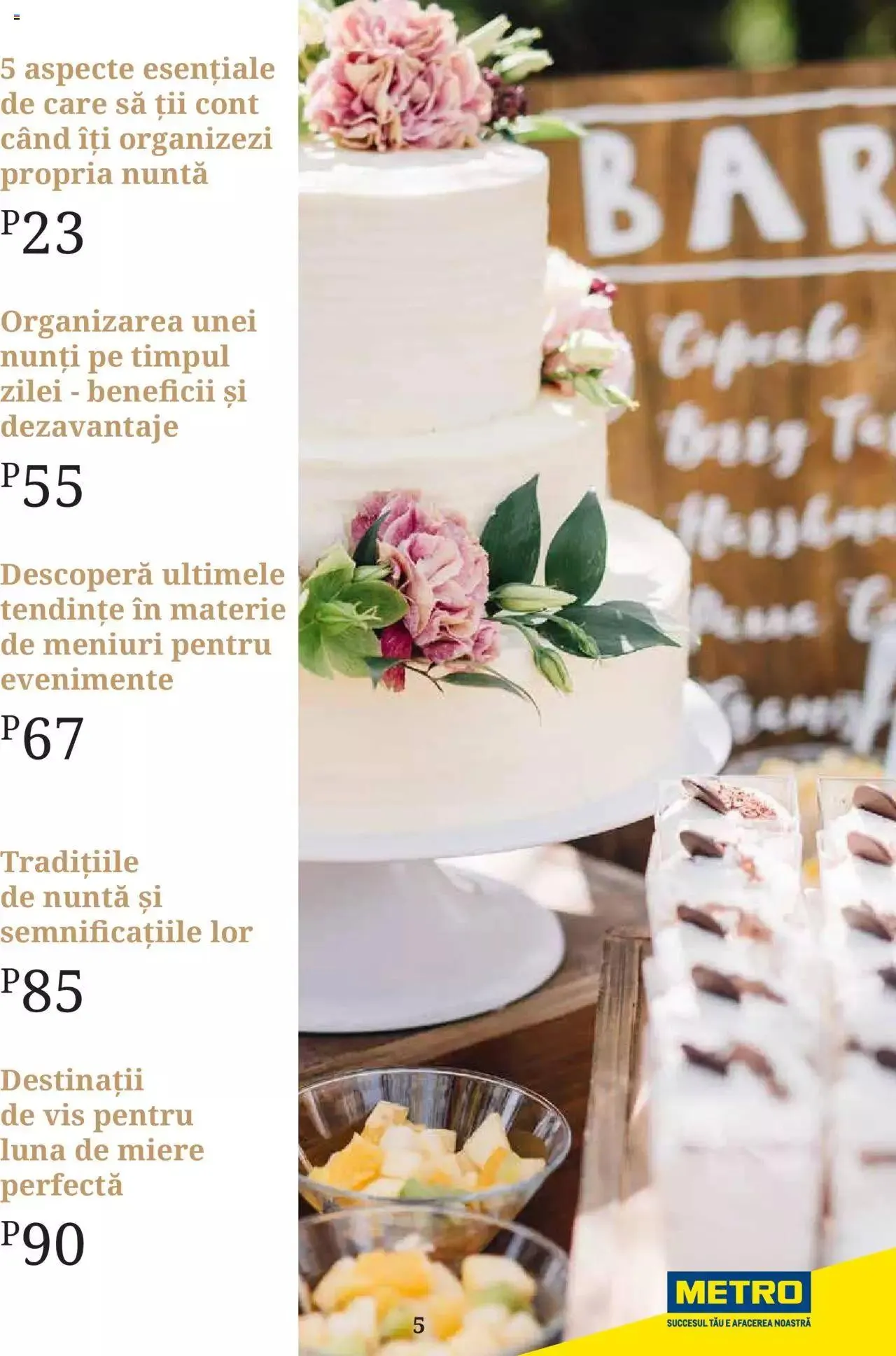Catalog Metro - Ghid locații pentru evenimente 2022 de la 5 aprilie până la 31 decembrie 2023 - Revista Pagina 5