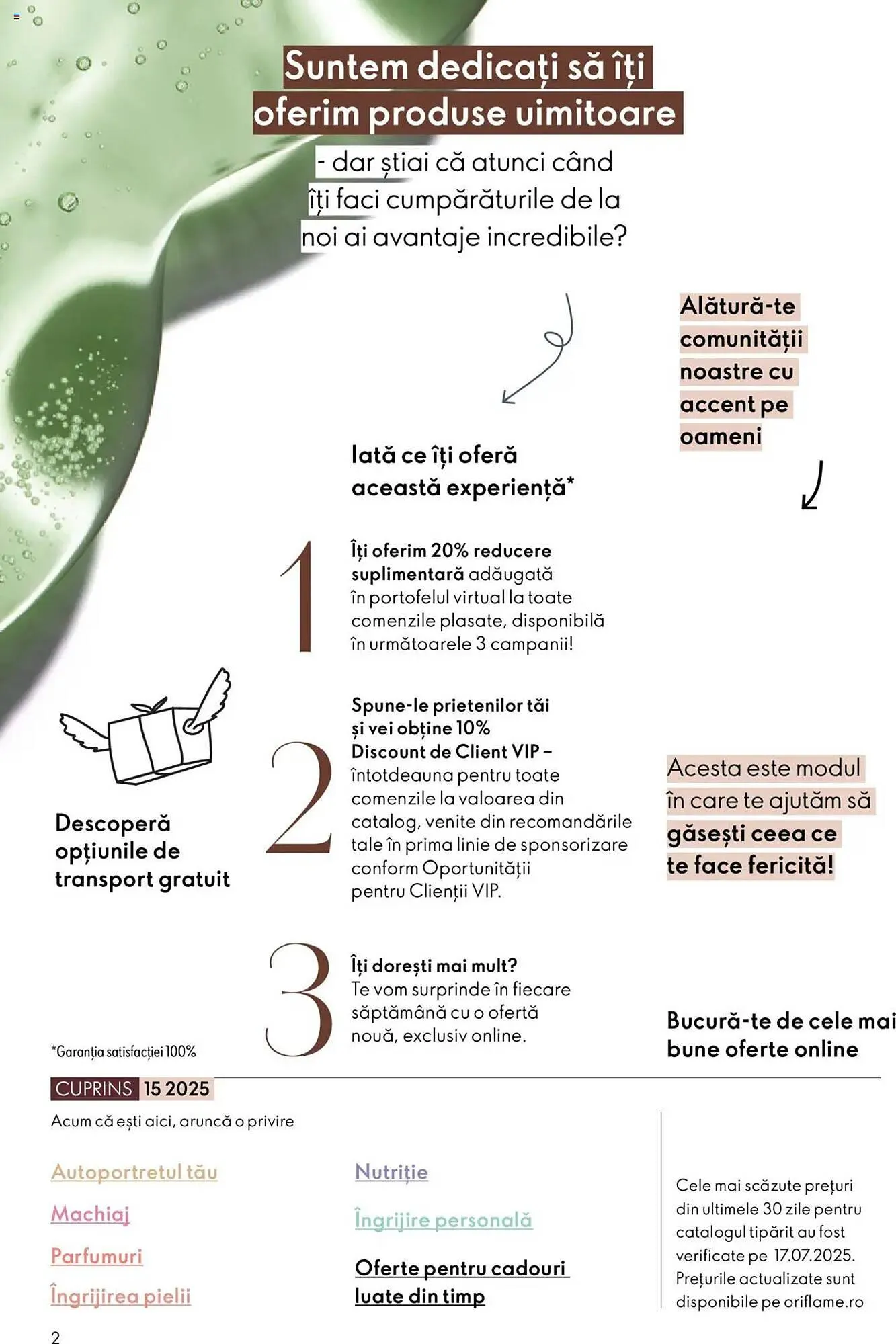 Catalog Catalog Oriflame de la 22 octombrie până la 11 noiembrie 2025 - Revista Pagina 2