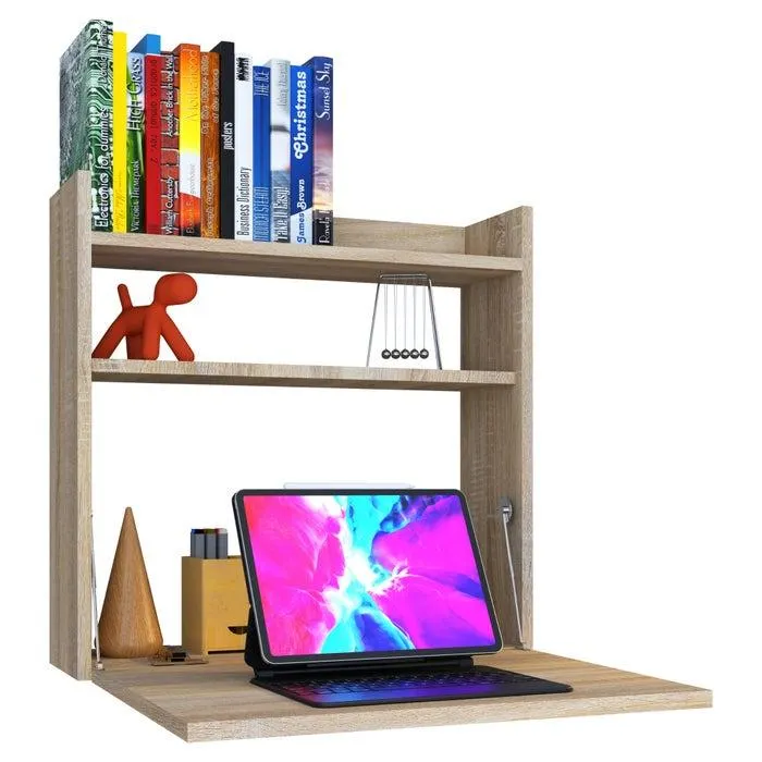 Masa pentru laptop Ceto, plianta, stejar sonoma, 60 x 20 x 60 cm, 1C