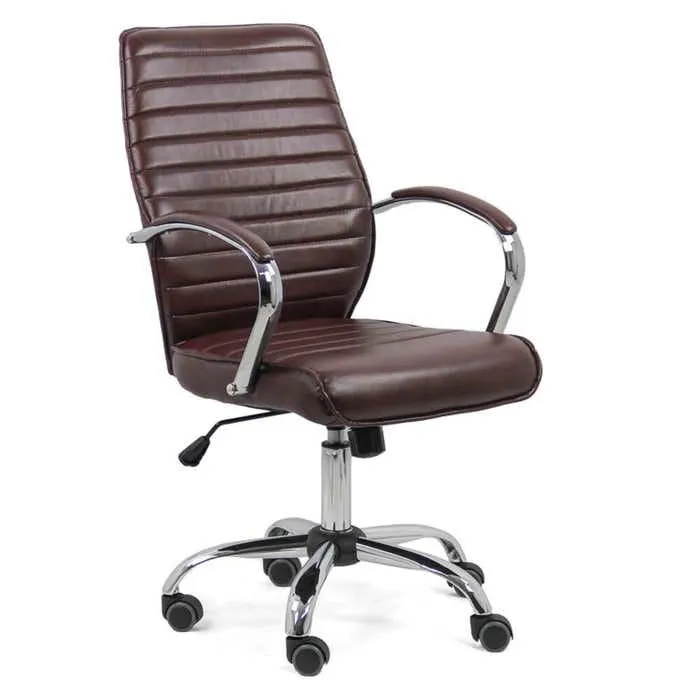 Scaun birou directorial OFF 323, rotativ, imitatie piele, maro, 1C
