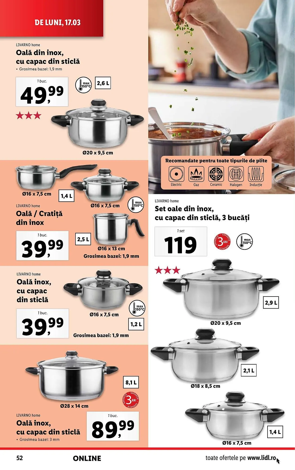 Catalog Catalog Lidl de la 17 martie până la 23 martie 2025 - Revista Pagina 52