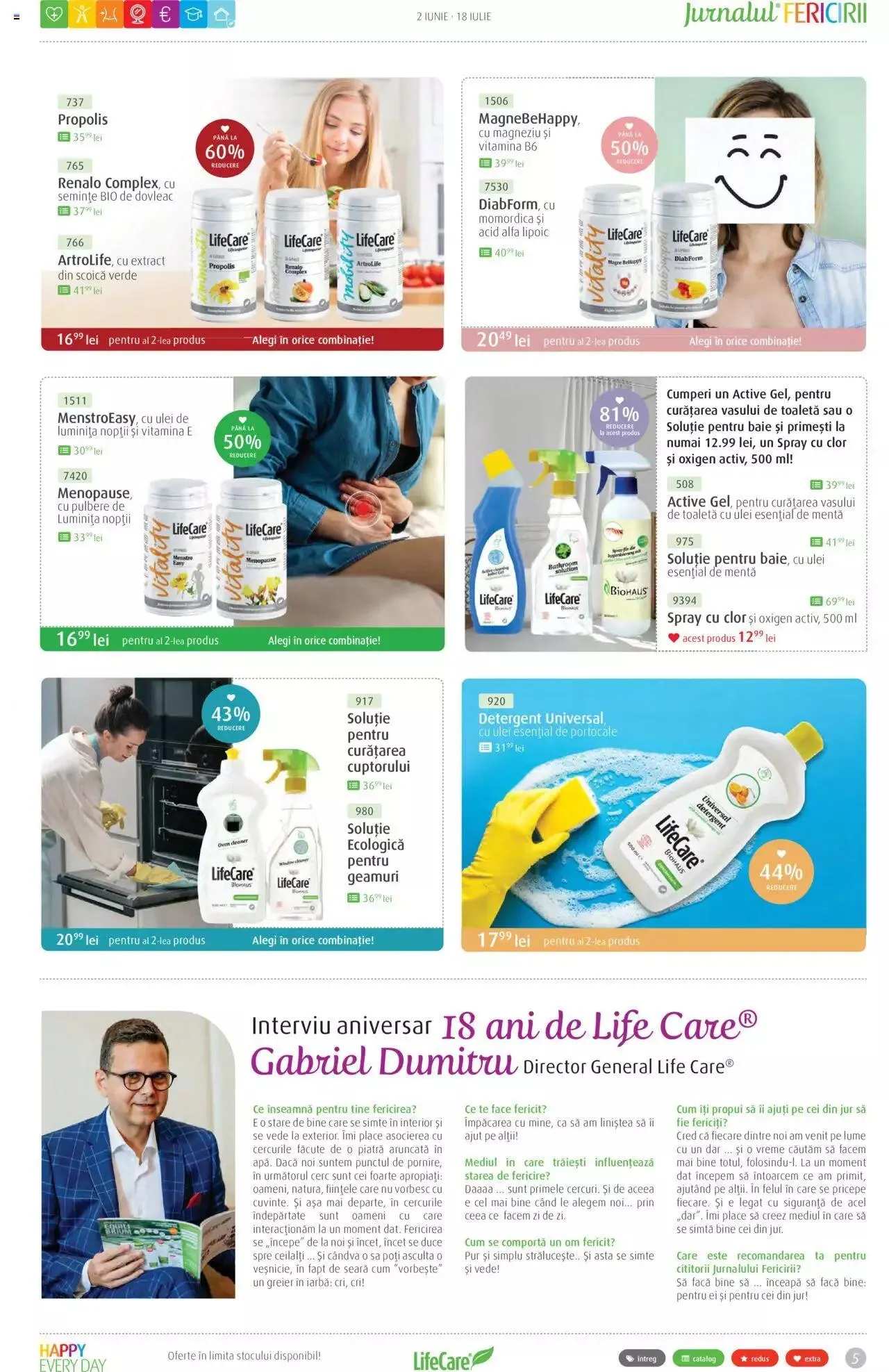 Catalog Life Care catalog - Jurnalul Fericirii Iunie/Iulie de la 2 iunie până la 19 iulie 2023 - Revista Pagina 5