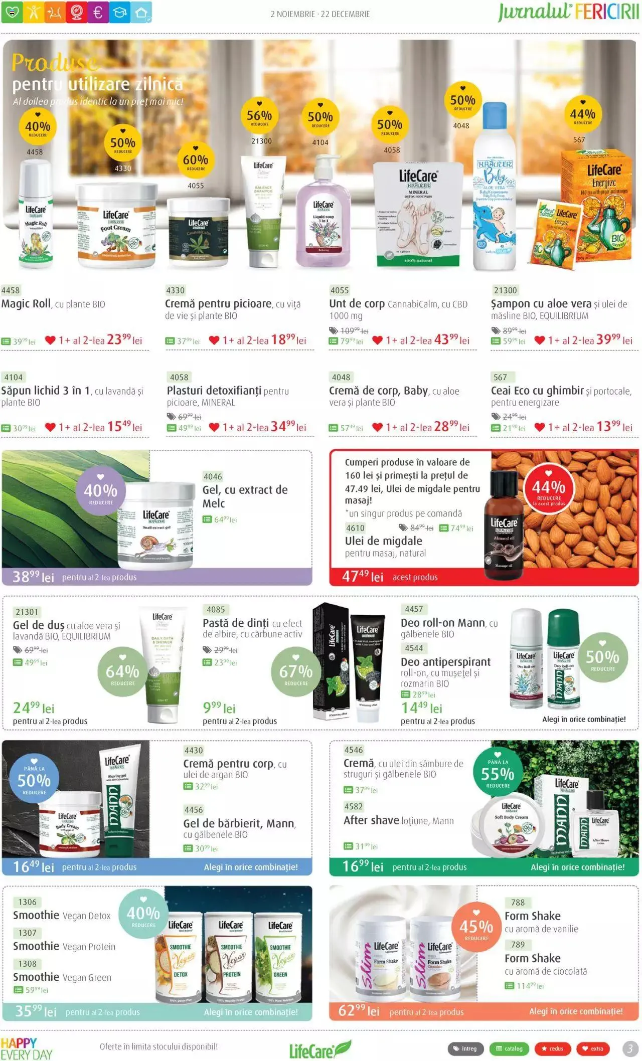 Catalog Life Care catalog - Jurnalul Fericirii Noiembrie/Decembrie de la 2 noiembrie până la 22 decembrie 2023 - Revista Pagina 3
