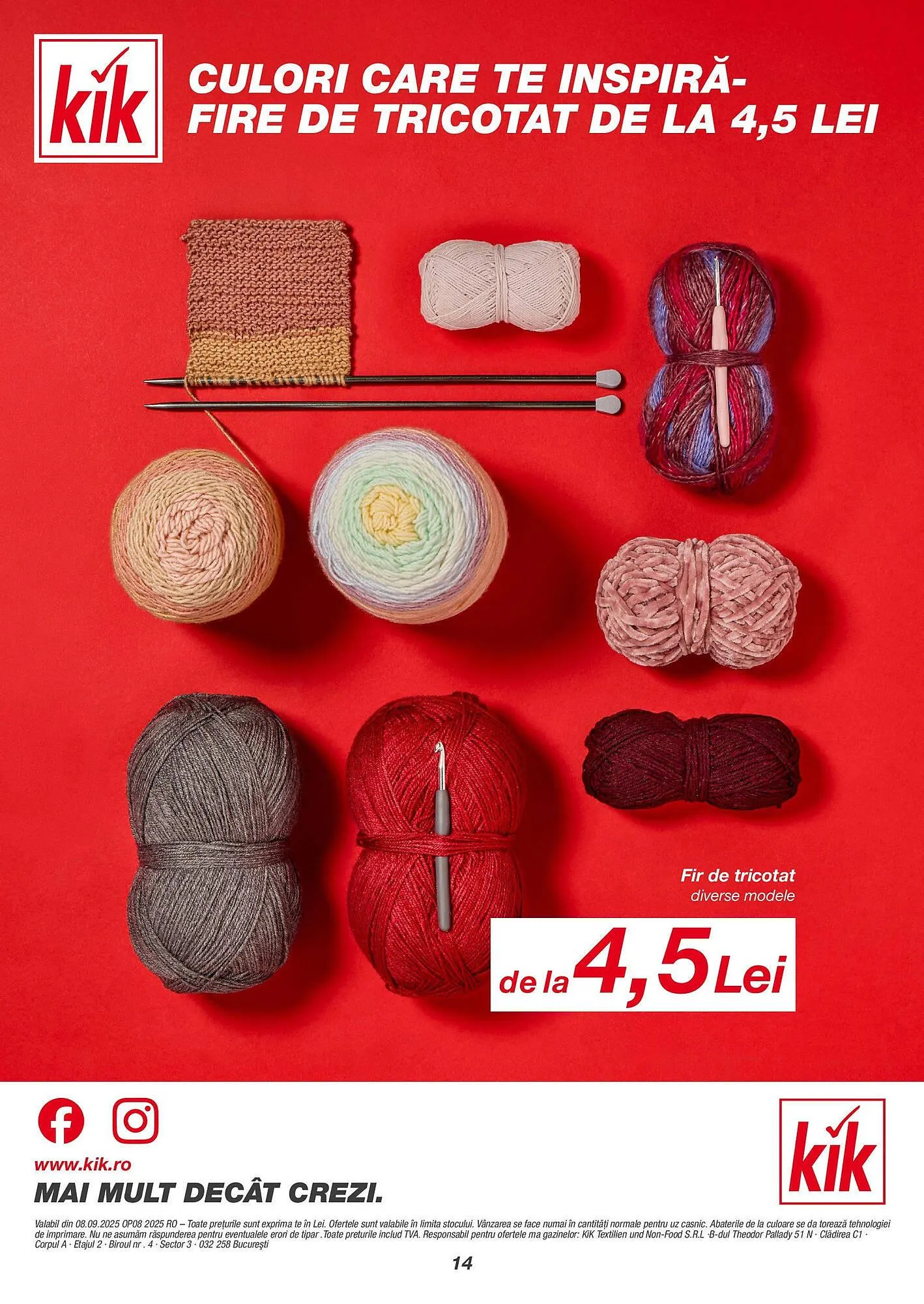 Catalog Catalog Kik de la 7 septembrie până la 28 septembrie 2025 - Revista Pagina 14