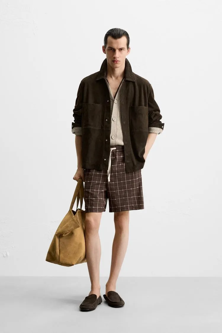 BERMUDE JACQUARD CU CAROURI