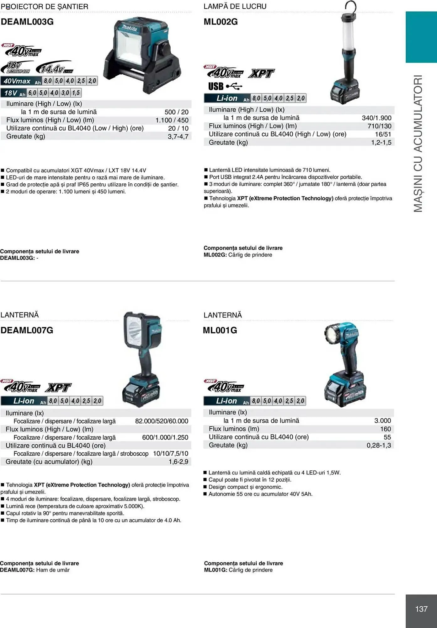 Catalog Catalog Makita de la 8 ianuarie până la 31 decembrie 2025 - Revista Pagina 137