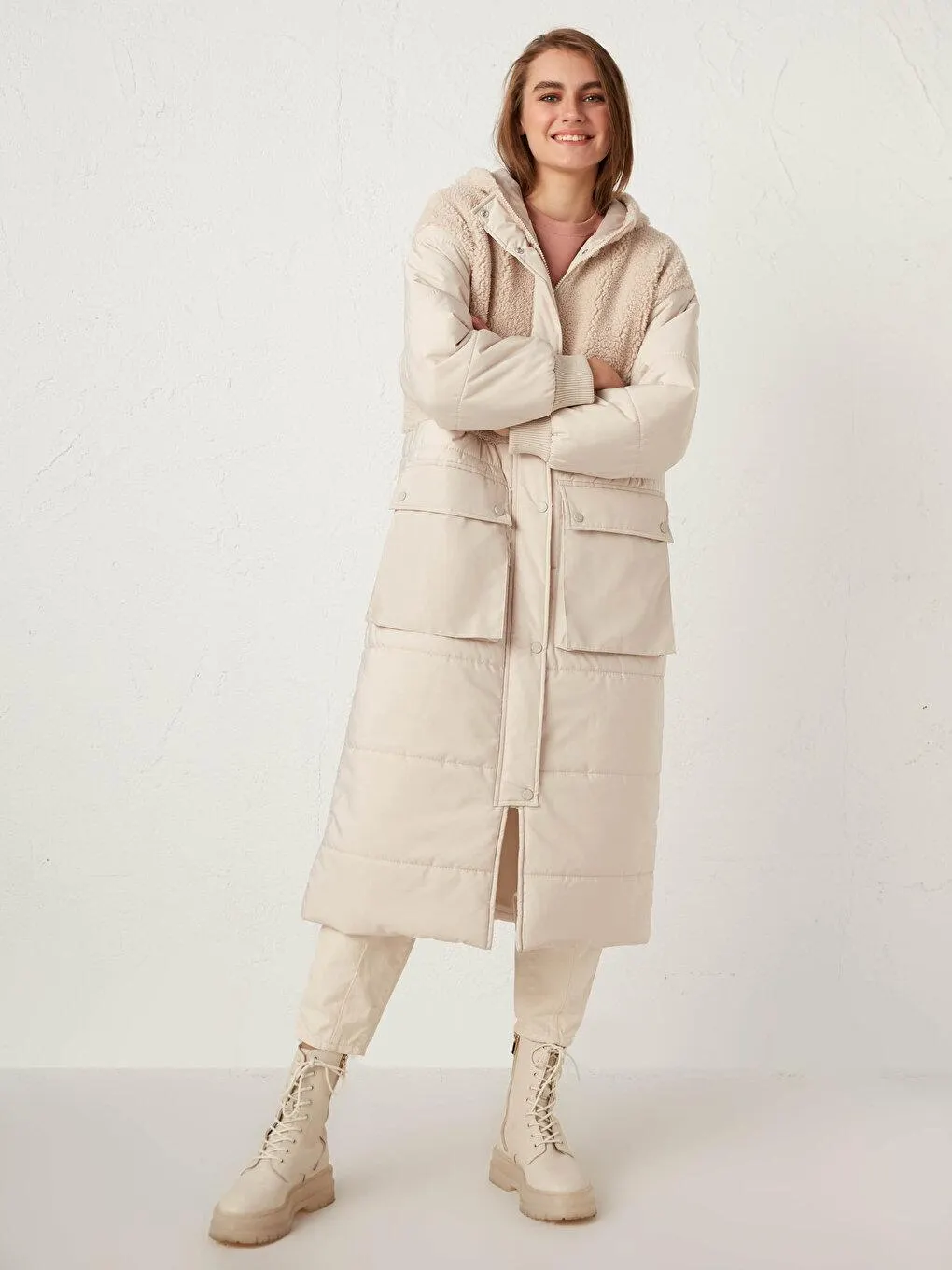 Geacă Gonflabilă Lungă cu Glugă