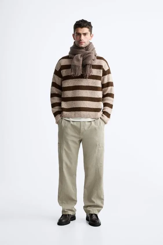 PANTALONI CARGO CU STRUCTURĂ