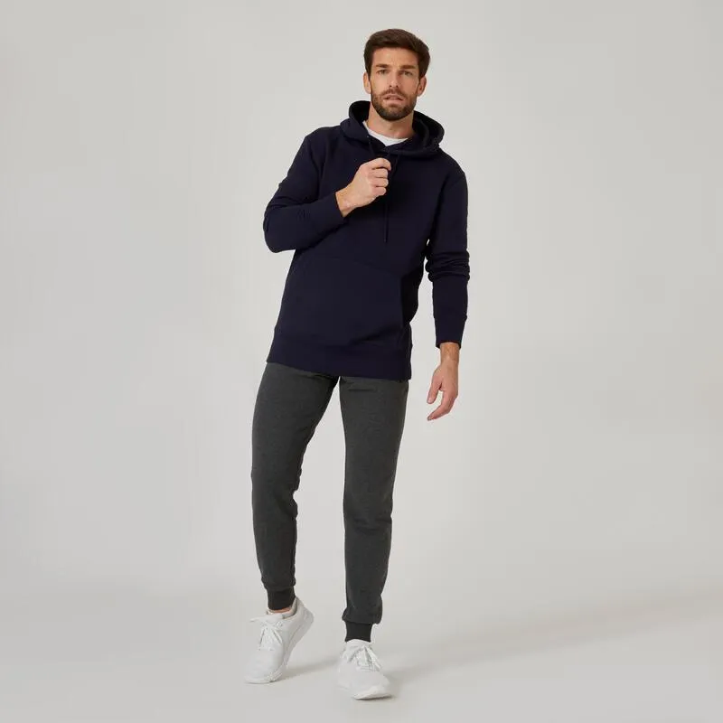 Pantalon de trening Slim 500 Fitness Gri închis Bărbați