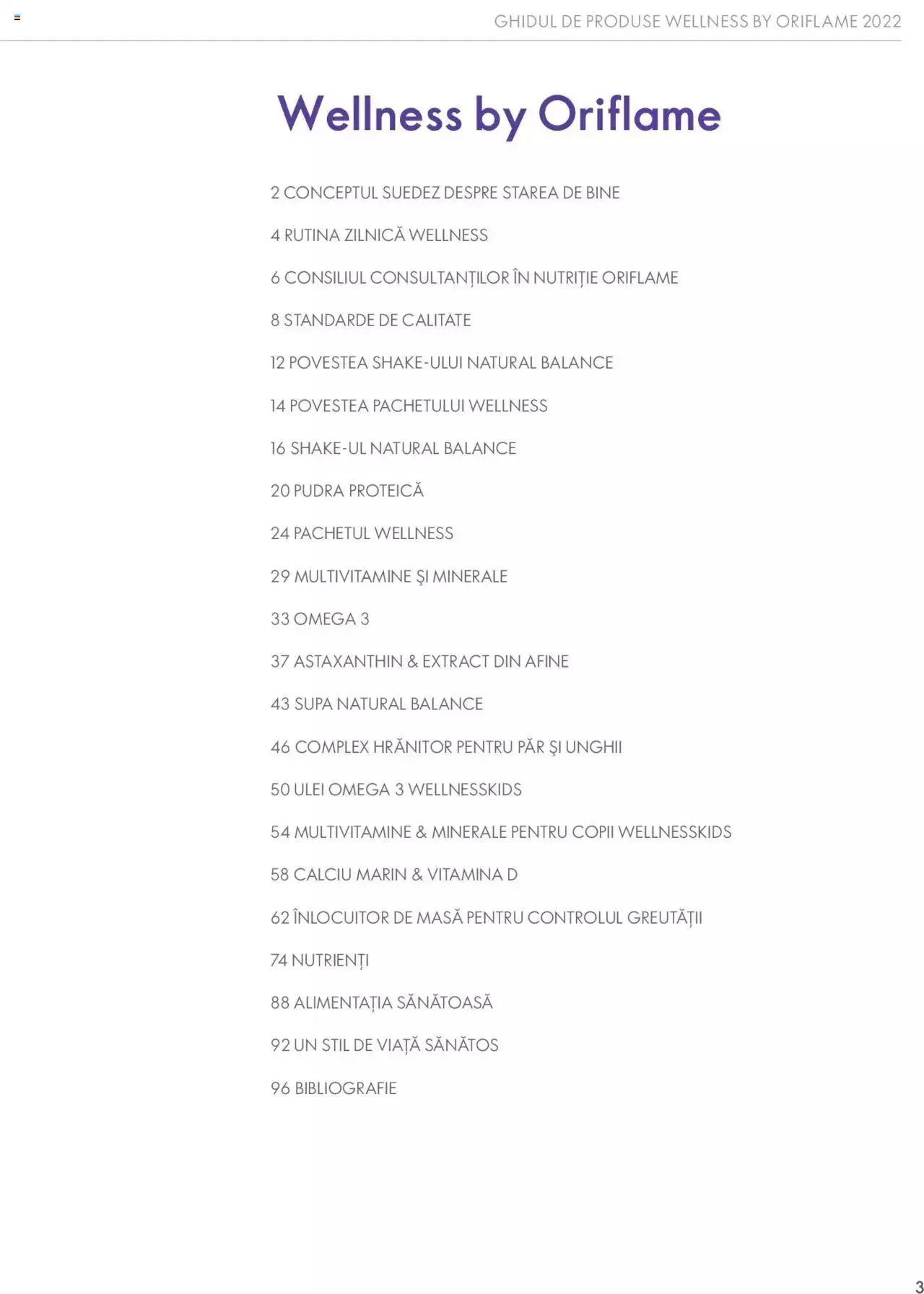 Catalog Oriflame catalog - Ghidul Wellness de la 28 septembrie până la 31 decembrie 2023 - Revista Pagina 3