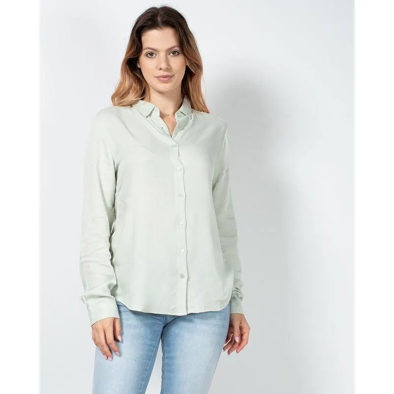 Camasa uni cu maneci lungi si guler ascutit 23KOS85011