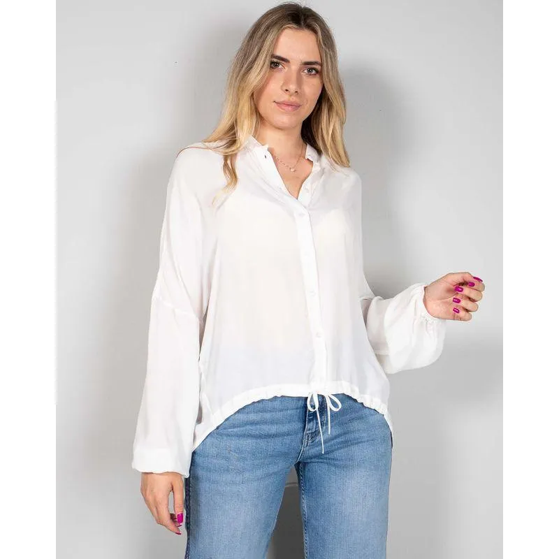 Bluza asimetrica din vascoza cu nasturi 24ZEN04006