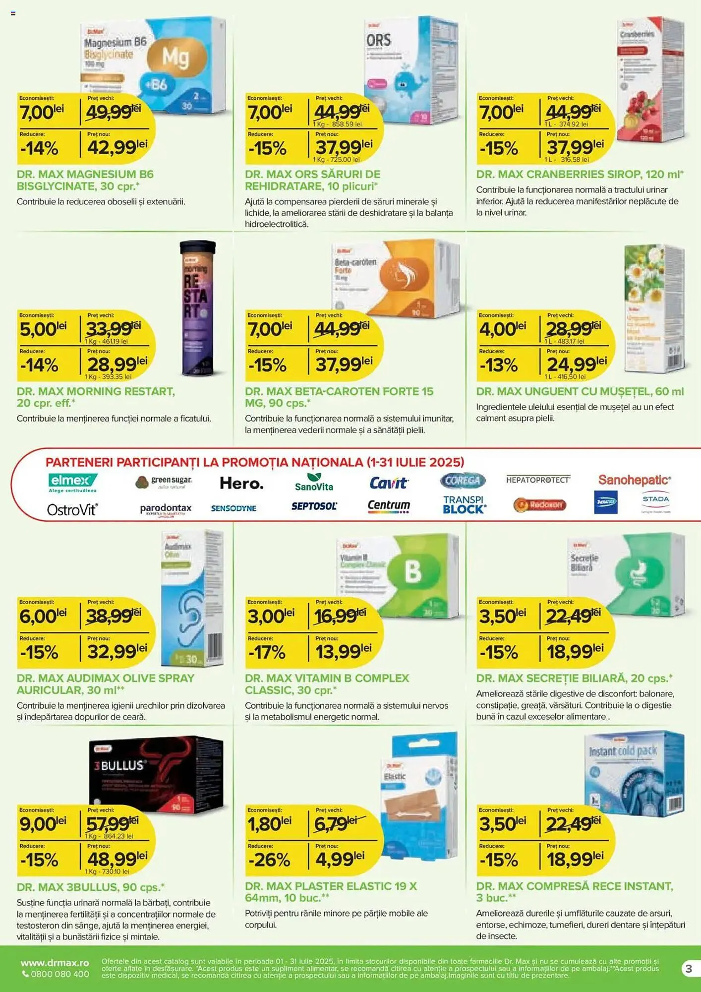 Catalog Catalog Dr.Max de la 30 iunie până la 31 iulie 2025 - Revista Pagina 3