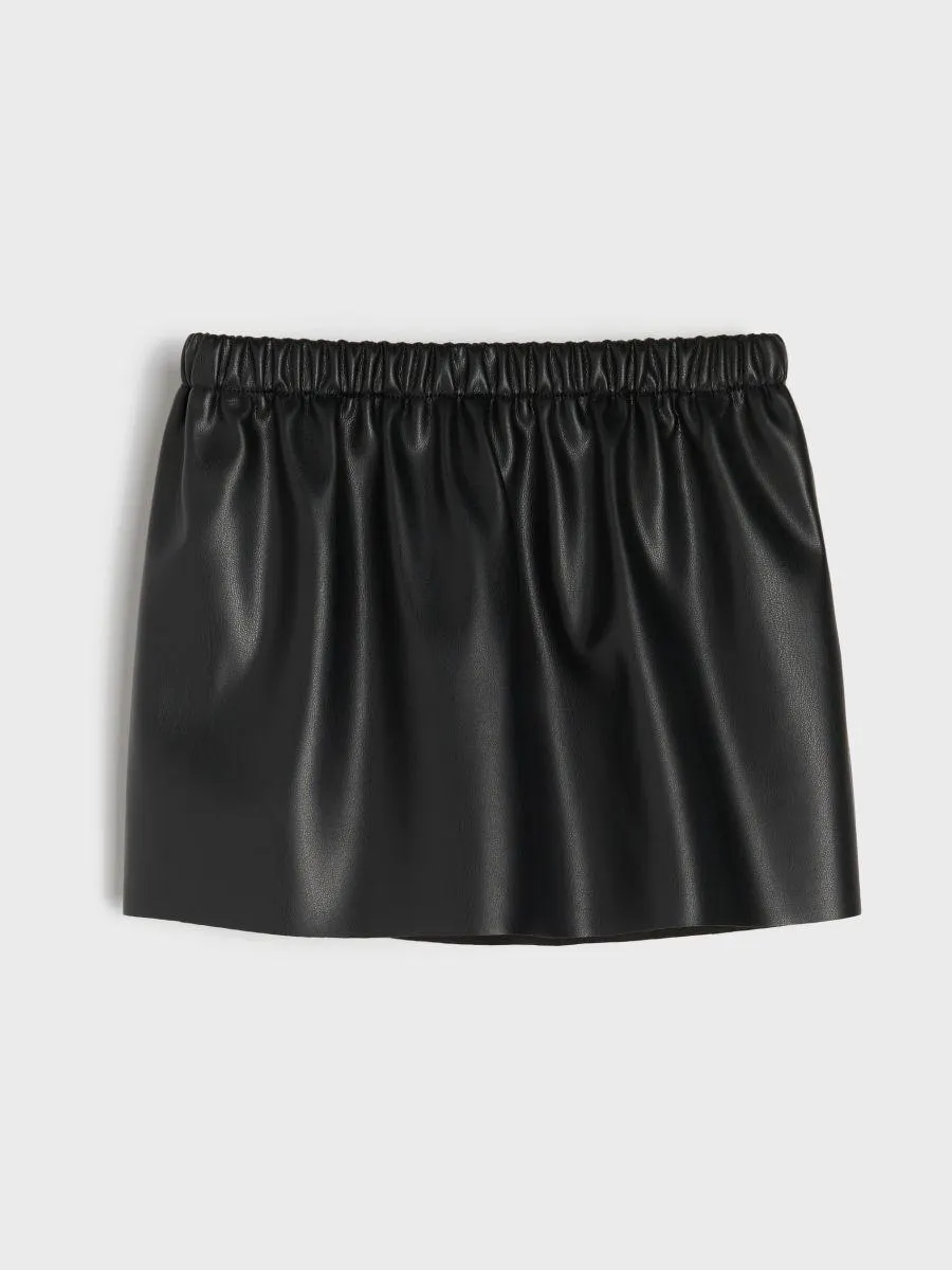 Fustă din imitație de piele