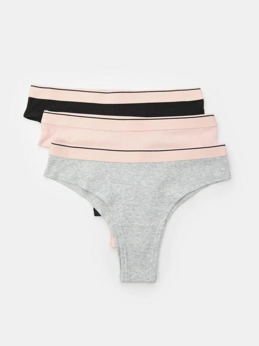 Chiloți brazilieni din bumbac 3 pack